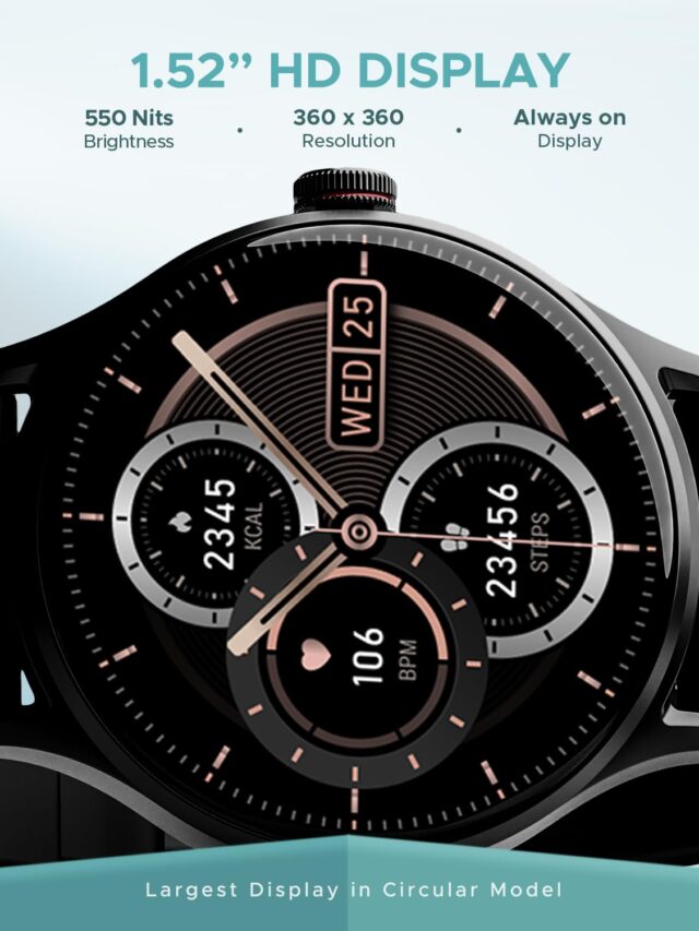 boAt Lunar Vista Smart Watch with 1.52″ HD Display