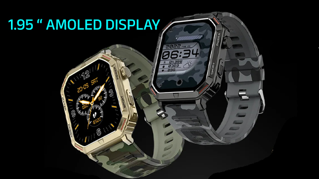 Fire Boltt Commando smartwatch Features - 1.95 inch AMOLED display