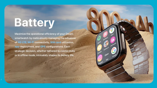 Fire Boltt Dream Android smartwatch  800 mAh battery
